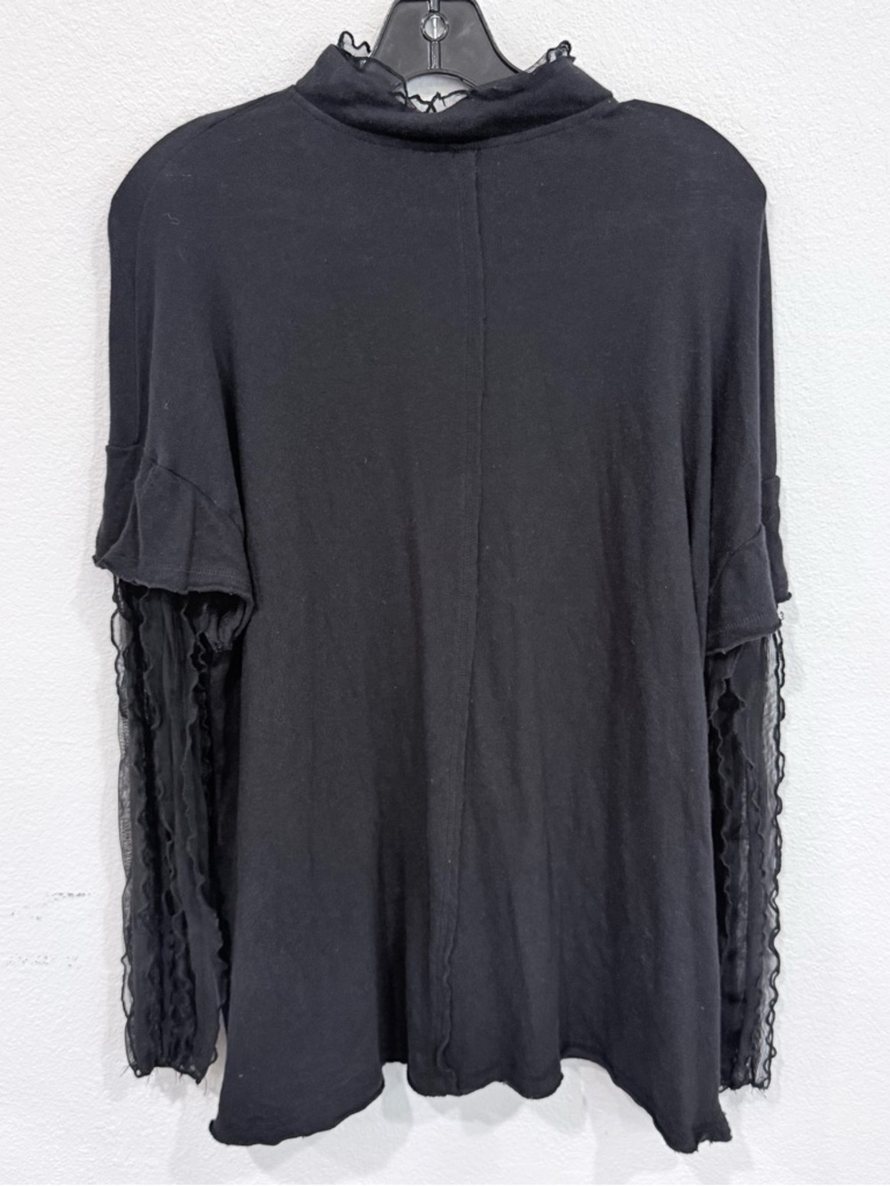 Free People On Your Sleeve Long Sleeve Top Black Women’s Size Small‎ - Picture 4 of 6